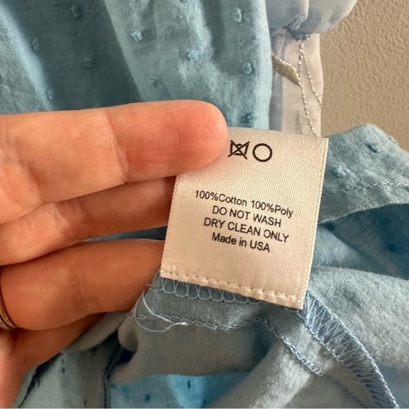 House of Aama Southern Girl Blue Victorian Ruffled Mini Dress Womens 2 New - Picture 8 of 15